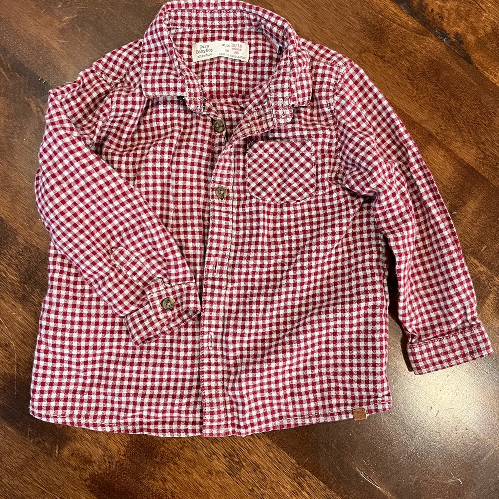 Zara Baby boy gingham shirt